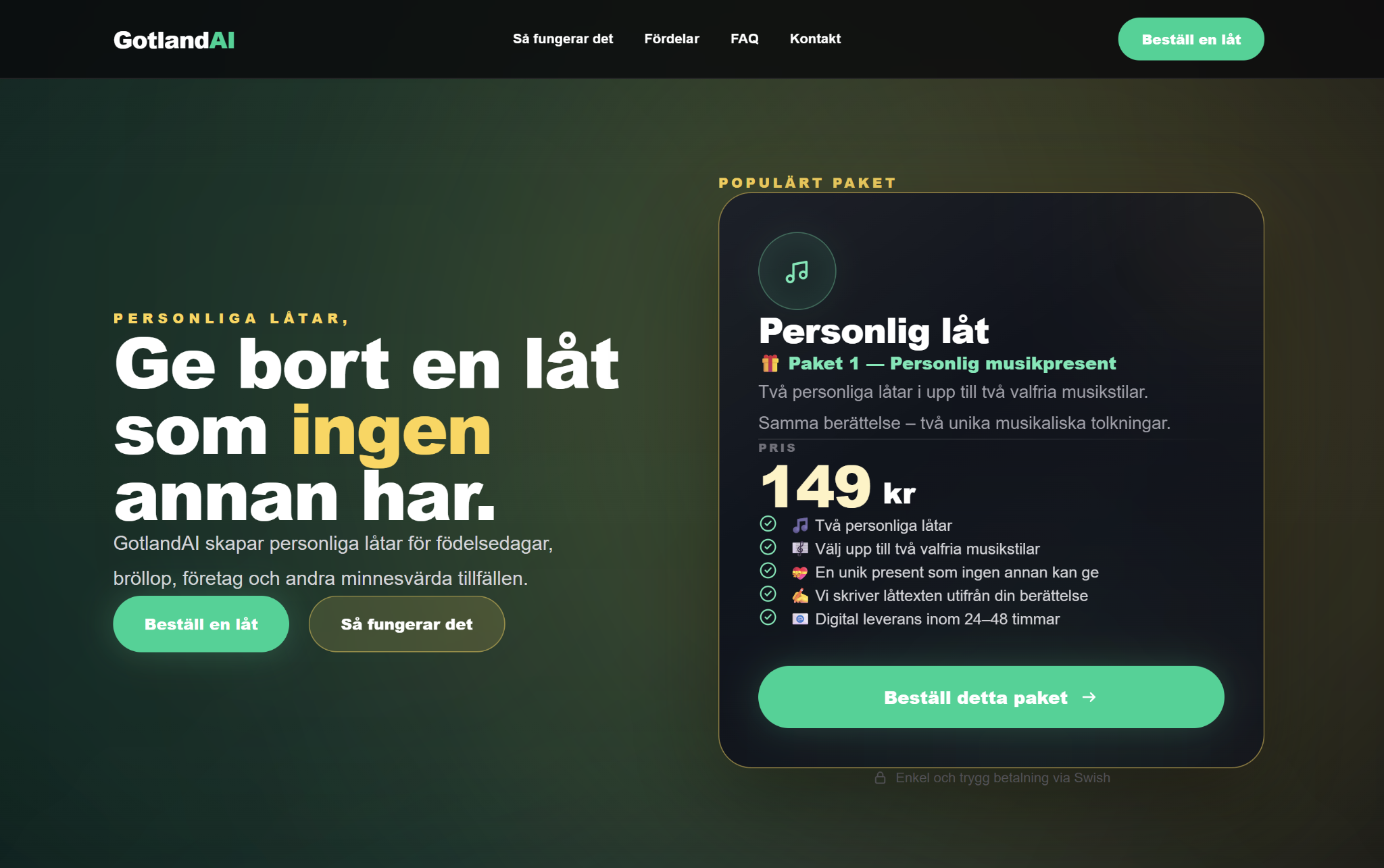 GotlandAI – digital musiktjänst utvecklad av VR Gotland